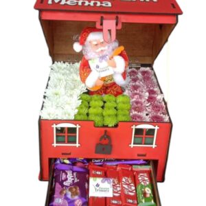 Santa's House Flower and Chocolate Gift Box